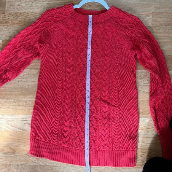 Women's Red Cable Knit Sweater Gap Size S - Picture 5 of 8